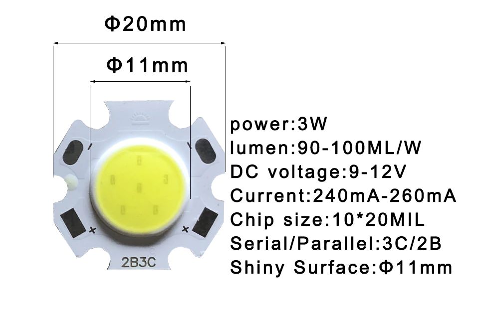Power LED SMD 2011 2B3C specs